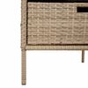 vidaXL Armadietto Portaoggetti da Giardino Beige 55x59x80cm Polyrattan