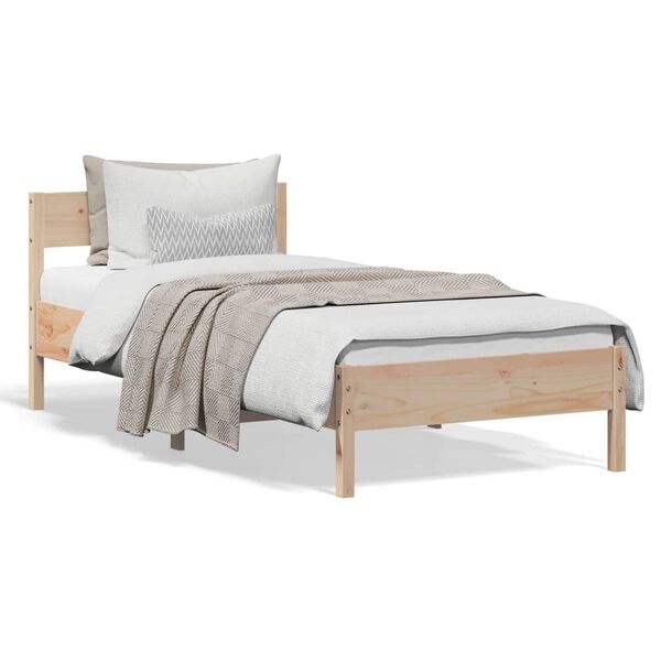 vidaXL Letto senza Materasso 90x190 cm in Legno Massello di Pino