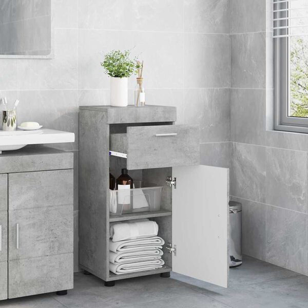 vidaXL Set di Armadi da Bagno TULUM Grigio cemento 37 x 31,5 x 82 cm
