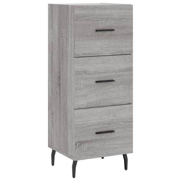 vidaXL Credenza Grigio Sonoma 34,5x34x90 cm in Legno Multistrato