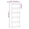 vidaXL Libreria/Divisorio Bianco 60x30x166 cm in Truciolato