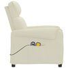 vidaXL Poltrona Massaggiante Elettrica Crema Similpelle