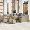 vidaXL Set Divano da Giardino con cuscino 12 pcs Beige e Grigio Chiaro