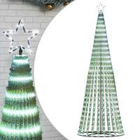vidaXL Illuminazione Albero Natale a Cono 475LED Bianco Freddo 247cm