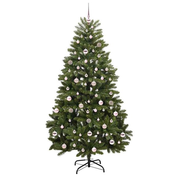 vidaXL Albero di Natale artificiale Verde 210 cm PVC e Metallo