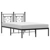 vidaXL Giroletto con Testiera in Metallo Nero 120x190 cm