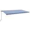 vidaXL Tenda Automatica con Sensore Vento e LED 600x350 cm Blu Bianca