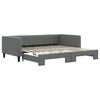 vidaXL Divano Letto con Letto Estraibile Grigio Scuro 100x200 Tessuto