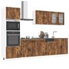 vidaXL Set Mobili da Cucina 7 pz Kalmar Rovere Fumo Legno Multistrato