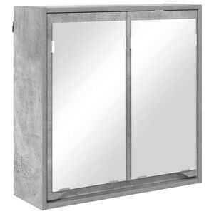 vidaXL Mobiletto per specchio da bagno Grigio cemento 60 x 20 x 60 cm