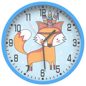 vidaXL Orologio da Parete Blu &Oslash;25,5 cm Polistirene e Vetro