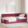 vidaXL Cornice del letto ad angolo Rosso Vino 100 cm x 200 cm Velluto