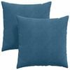 vidaXL Cuscini da Divano 2 pcs Blu 60 x 60 cm Tessuto in Cords