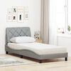 vidaXL Letto con Materasso Grigio Chiaro 90x200 cm in Tessuto