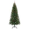 vidaXL Albero di Natale artificiale con 300 LED Verde 240 cm PE e PVC