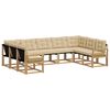 vidaXL Set di divani da esterno 9 pz Bianco e Beige