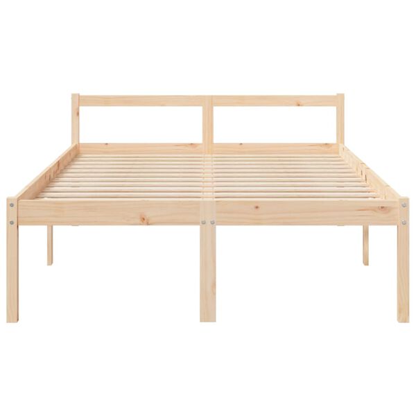 vidaXL Letto per Anziani 140x190 cm in Legno Massello di Pino