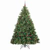 vidaXL Albero di Natale artificiale con 300 LED Verde 210 cm PE e PVC