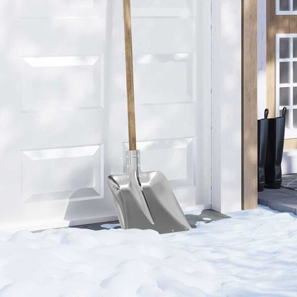 vidaXL Testa di Pala Argento 45 x 38 cm Alluminio