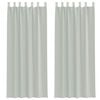 vidaXL Tende in Voile con Passanti 2 pz Grigio Chiaro 140x260 cm
