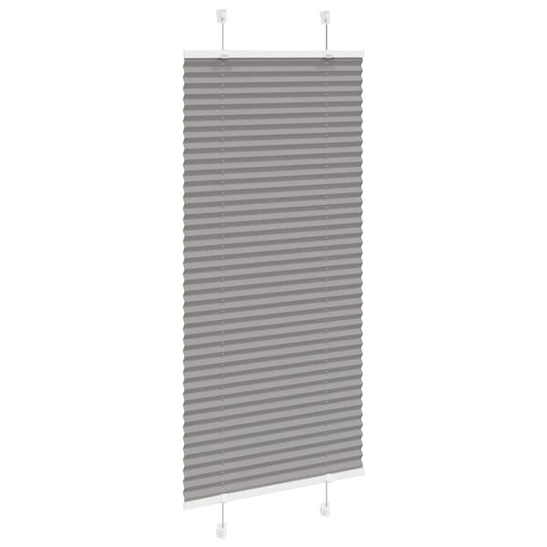 vidaXL Tenda Plissettata Antracite 60x100 cm Larghezza Tessuto 59,4 cm