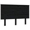 vidaXL Testiera per Letto Nera 124x6x82,5 cm in Legno Massello di Pino