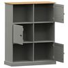 vidaXL Libreria VIGO 90x35x114,5 cm in Legno Massello di Pino Grigio