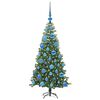 vidaXL Albero di Natale con 150 LED con supporto Verde 120 cm PVC