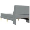 vidaXL Struttura letto con materasso Grigio chiaro 90 x 200 cm Tessuto