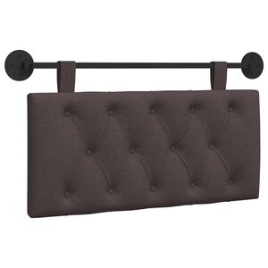 vidaXL Testata appesa Marrone Scuro 100 x 55 x 7 cm Tessuto