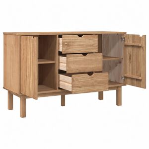 vidaXL Credenza OTTA 113,5x43x73 cm in Legno Massello di Pino