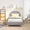 vidaXL Struttura letto bambini con testata Grigio chiaro 80 x 160 cm