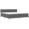 vidaXL Letto a molle con materasso Grigio scuro 200 x 200 cm Tessuto