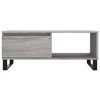 vidaXL Tavolino Salotto Grigio Sonoma 90x50x36,5 cm Legno Multistrato