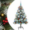 vidaXL Albero di Natale artificiale Verde e bianco 150 cm