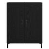 vidaXL Credenza Rovere Nero 69,5 x 34 x 90 cm Legno multistrato