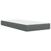 vidaXL Struttura letto con materasso Grigio scuro 90 x 200 cm