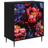 vidaXL Cassettiera KIEL Stampa di peonia scura 66 x 36,5 x 76 cm