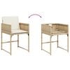 vidaXL Set da Pranzo da Giardino 15 pz con Cuscini Beige in Polyrattan