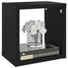 vidaXL Mensole Parete a Cubo 4 pz Nere 22x15x22 cm