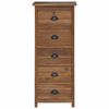 vidaXL Cassettiera Marrone 45 x 35 x 110 cm Legno di teak solido