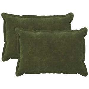 vidaXL Federa 2 pcs HOUTEN Verde 30 x 50 cm Fleece in microfibra