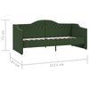 vidaXL Dormeuse con Materasso USB Verde Scuro in Tessuto 90x200 cm