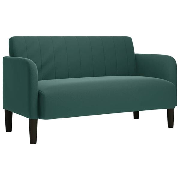 vidaXL Divano Divanetto Verde Scuro 109 cm Velluto