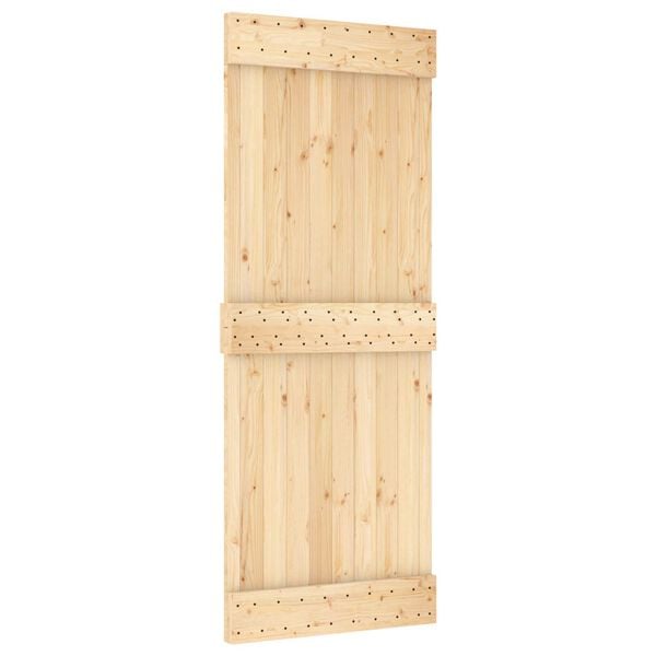 vidaXL Porta NARVIK Naturale 80 x 210 cm Legno di pino solido