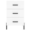 vidaXL Comodino Bianco 40x40x66 cm in Legno Multistrato