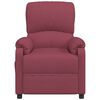 vidaXL Poltrona Massaggiante Elettrica Rosso Vino in Tessuto