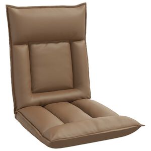vidaXL Sedia a pavimento regolabile Cappuccino Similpelle