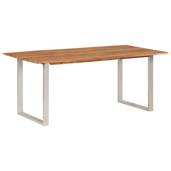 vidaXL Tavolo da Pranzo 180x90x76 cm in Legno Massello di Acacia