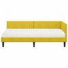 vidaXL Struttura Letto Angolare con Materasso 2 pcs Giallo Velluto